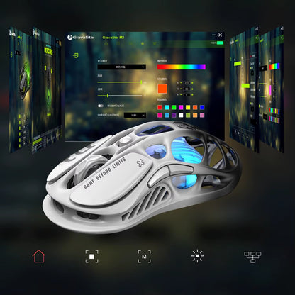Gravastar Mercury M1 Pro Wireless Gaming Mouse, 26,000 DPI PAW3395DM Sensor, Magnesium Alloy, 5 Programmable Buttons RGB